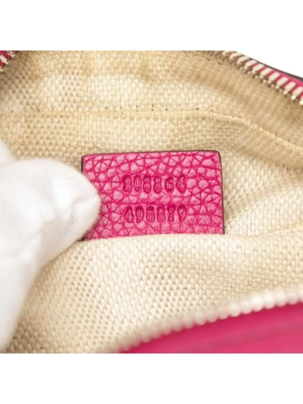 Gucci Interlocking G Soho Crossbody Shoulder Bag Pink Leather
